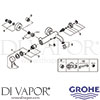 Grohe 33624DC1 Mixer Spare Tech Diagram