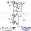 Grohe 33624EN1 GEN1 Mixer Spare Tech Diagram