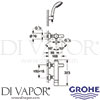 Grohe 33628 Spare Diagram