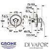 Grohe Eurostyle Single-Lever Shower Mixer Dimensions
