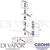 Grohe 33848001 Mixer Spare Tech Diagram