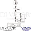 Grohe 33848DC1 Mixer Spare Tech Diagram