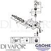 Grohe 33849DC1 Mixer Spare Tech Diagram