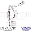 Grohe 33870DC2 Mixer Spare Tech Diagram