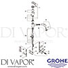 Grohe 33934000 Mixer Spare Tech Diagram