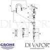 Grohe Euroeco Single Sequential Single-Lever Sink Mixer Spare