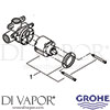 Grohe 33962000 Mixer Spare Tech diagram
