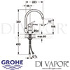 Grohe Eurostyle Single-Lever Sink Mixer Tap Dimensions