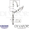 Grohe Eurostyle Cosmopolitan Single-Lever Sink Mixer Tap Spares
