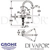 Grohe Eurostyle Cosmopolitan Single-Lever Sink Mixer Dimensions