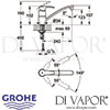 Grohe Eurostyle Single-Lever Sink Mixer Dimensions