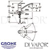 Grohe Eurostyle Cosmopolitan Single-Lever Sink Mixer Dimensions