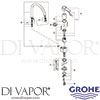 Grohe 33986000 Mixer Spare Tech Diagram