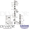 Grohe 33991002 Mixer Spare Tech Diagram