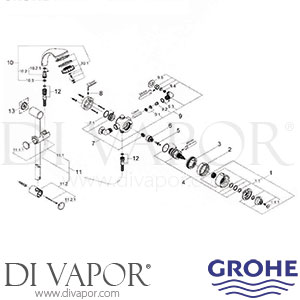 Grohe 34 028 Grohmaster Avensys Thermostatic Dual EV Shower Valve Spare Parts