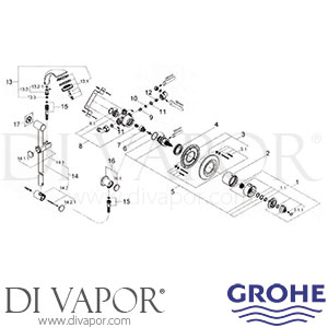 Grohe 34 030 Grohmaster Avensys Thermostatic Dual Shower Spare Parts