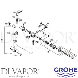 Grohe 34 222 and 34 223 Avensys Mixing Valve Shower Spare Parts