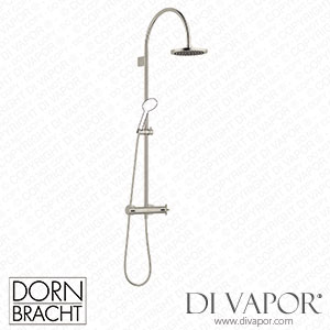 Dornbracht Tara Shower Pipe with Shower Thermostat without Hand Shower - Brushed Platinum 34 458 892-06 Spare Parts