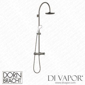 Dornbracht Tara Shower Pipe with Shower Thermostat without Hand Shower - Brushed Dark Platinum 34 458 892-99 Spare Parts