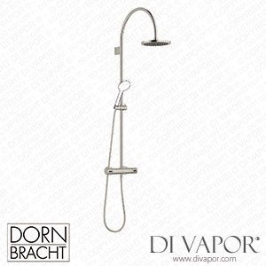 Dornbracht Series Specific Showerpipe with Shower Thermostat without Hand Shower - Brushed Platinum 34 459 892-06 Spare Parts