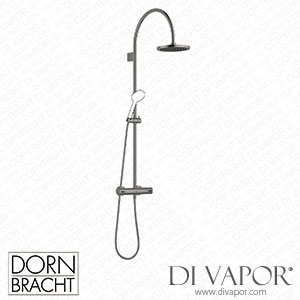 Dornbracht Series Specific Showerpipe with Shower Thermostat without Hand Shower - Brushed Dark Platinum 34 459 892-99 Spare Parts