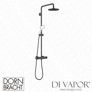 Dornbracht Series Specific Showerpipe with Shower Thermostat without Hand Shower - Matte Black 34 459 979-33 Spare Parts