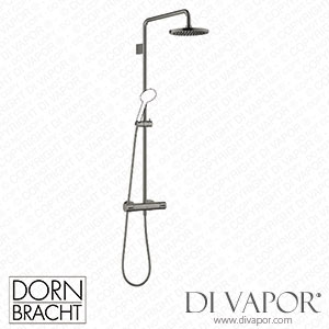 Dornbracht Series Specific Showerpipe with Shower Thermostat without Hand Shower - Brushed Dark Platinum 34 459 979-99 Spare Parts