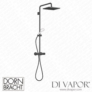 Dornbracht Series Specific Showerpipe with Shower Thermostat without Hand Shower - Matte Black 34 459 980-33 Spare Parts