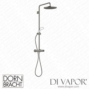 Dornbracht Series Specific Showerpipe with Shower Thermostat without Hand Shower - Brushed Dark Platinum 34 460 979-99 Spare Parts