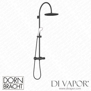 Dornbracht Series Specific Showerpipe with Shower Thermostat without Hand Shower - Matte Black 34 462 892-33 Spare Parts
