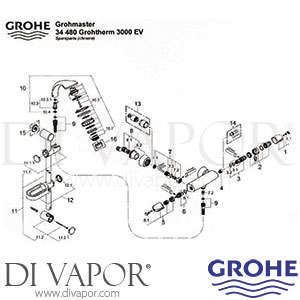 Grohe 34 480 Grohmaster Grohtherm 3000 EV Shower Spare Parts