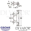 Grohe Atrio Thermostat Shower Mixer Dimensions