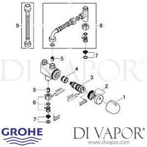 Grohe 34023 Grohtherm Micro Thermostatic Scalding Protection Spare Parts