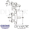 Grohe Tenso Thermostat Bath Shower Mixer Dimensions