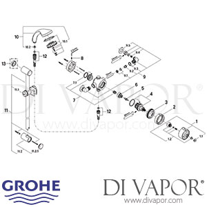 Grohe 34034000 Avensys Single Control Exposed Valve Only Shower Spare Parts