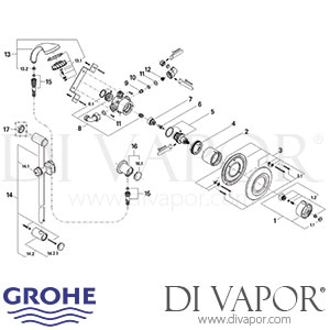 Grohe 34036000 Avensys Single Control Thermostatic Shower Spare Parts