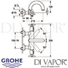 Grohe Atrio Thermostat Bath Shower Mixer Dimensions