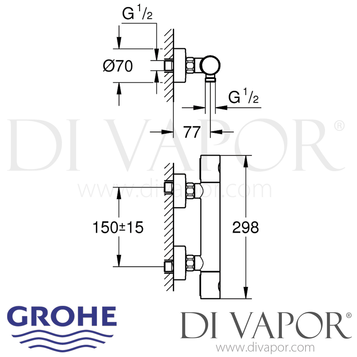 pellet Op maat herfst Grohe 34065002 Grohtherm 1000 Cosmopolitan M Thermostatic Shower Mixer (1/2 Inch) Spare Parts pellet Op maat herfst Grohe 34065002 Grohtherm 1000 Cosmopolitan M Thermostatic Shower Mixer (1/2 Inch) Spare Parts