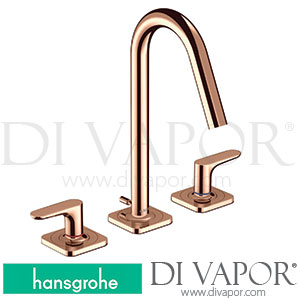 Hansgrohe 34133300 AXOR Citterio M 3-Hole Basin Mixer 160 with Lever Handles, Escutcheons and Pop-Up Waste Set >10/16 Spare Parts