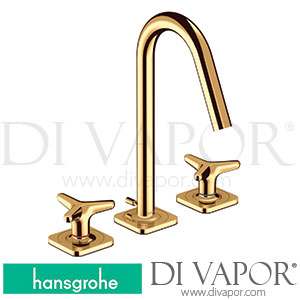 Hansgrohe 34135990 AXOR Citterio M 3-Hole Basin Mixer 160 with Star Handles, Escutcheons and Pop-Up Waste Set >06/19 Spare Parts
