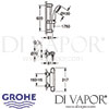 Grohe Grohtherm 1000 Thermostatic Shower Mixer Shower Set Dimensions