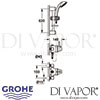 Grohe Avensys Modern Exposed Thermostatic Mixer Shower Dimensions
