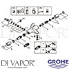 Grohe 34227002 Mixer Spare Tech Diagram
