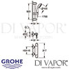 Grohe Grohtherm 1000 Thermostatic Shower Mixer Shower Set Dimensions