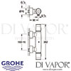 Grohe Ondus Thermostat Shower Mixer Dimensions