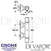 Grohe Ondus Thermostat Shower Mixer Dimensions