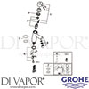 Grohe 3427100A Mixer Spare Tech Diagram