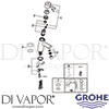 Grohe 34271ENA Mixer Spare Tech Diagram