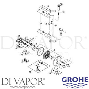 Grohe 34278 Grohtherm 3000 Cosmopolitan Thermostatic Shower Mixer Spare Parts