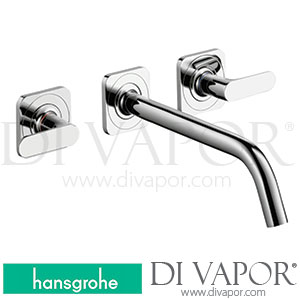 Hansgrohe 34313000 AXOR Citterio M 3-Hole Basin Mixer for Concealed Installation Wall-Mounted with Spout 166 Mm, Lever Handles and Escutcheons 01/08 - 12/09 Spare Parts